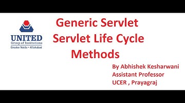 Servlet Tutorial || Generic Servlet || Servlet Life Cycle Methods
