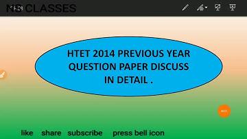 HTET  2014 ( COMPUTER SCIENCE ) previous year question paper discuss in details