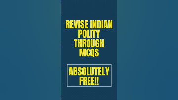 Revise Indian Polity through MCQS #shorts #shortsvideo #shortsfeed #polity #laxmikanth #upsc #ias