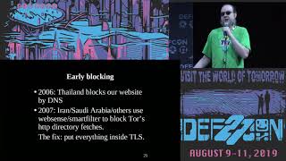 DEF CON 27 - Roger Dingledine - The Tor Censorship Arms Race The Next Chapter by HackersOnBoard 1,506 views 4 years ago 41 minutes