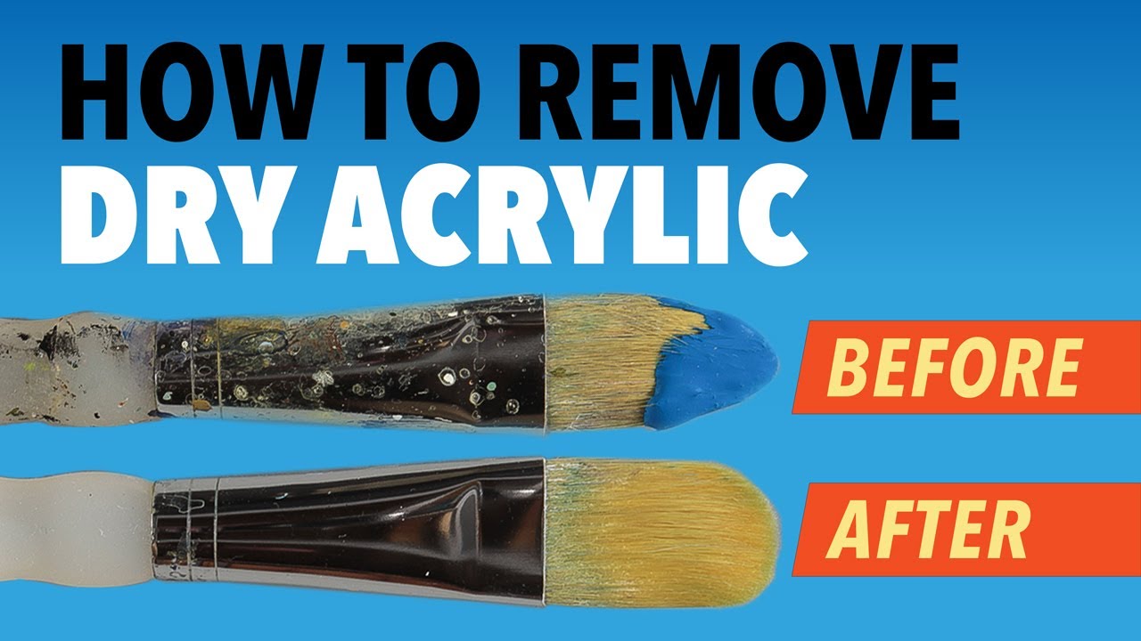 How to Clean Acrylic Paint Off Your Brush  Acrylic Art Tips for Beginners  