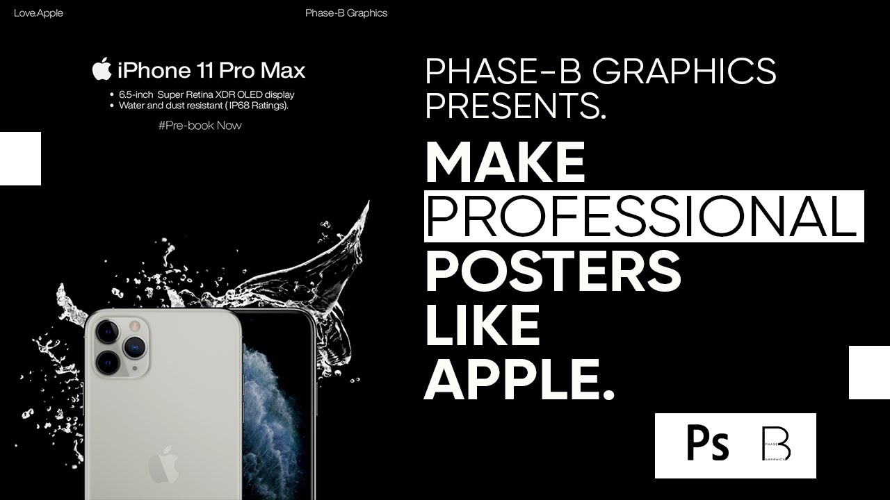 Apple Iphone Advertisement Poster Product Poster Tutorial Photoshop Youtube