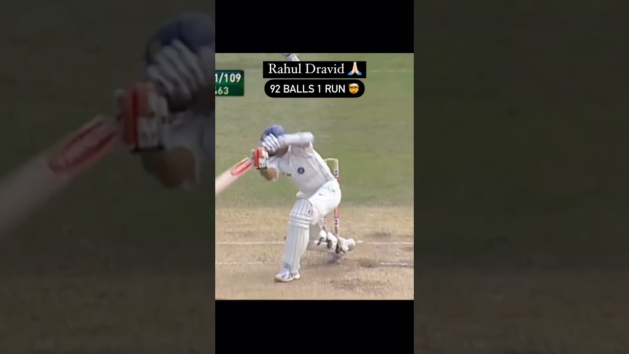 Rahul Dravid 92 Balls 1 Run Cricket Legend L The Wall Of Indian