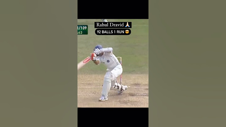 Rahul Dravid 92 Balls 1 Run || Cricket legend l The Wall of Indian cricket