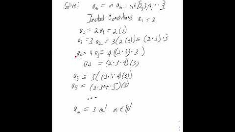 Solving Simple Recurrence Relations via Iteration Part 1