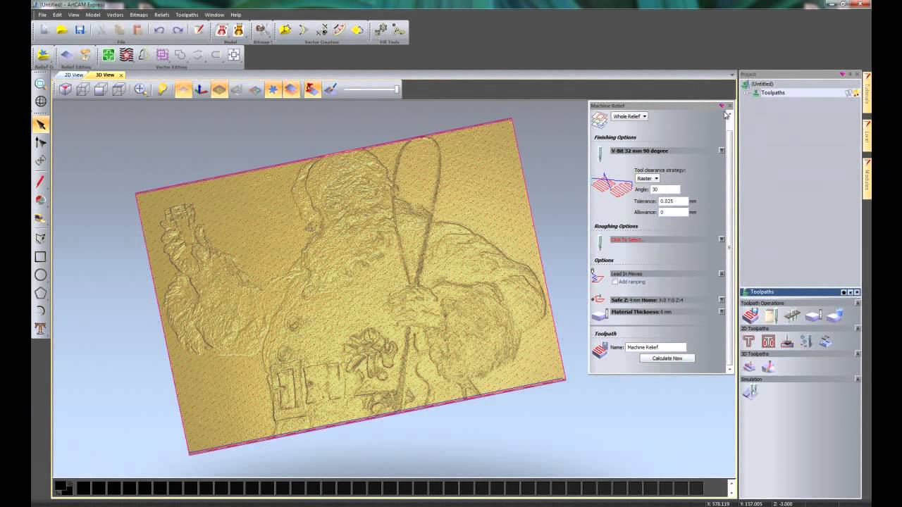 Getting Started In CNC With ArtCAM Express 2012 - YouTube