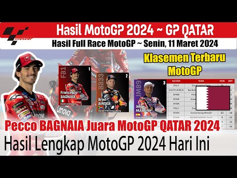 Hasil Full Race MotoGP Qatar 2024 ~ Klasemen MotoGP Terbaru GP Qatar 2024