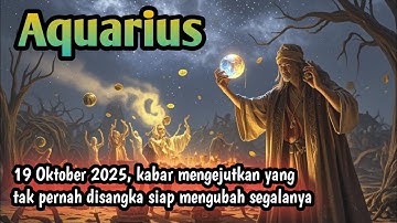 Zodiak Aquarius Hari Ini ‼️ 19 Oktober 2025, kabar mengejutkan yang tak pernah disangka 