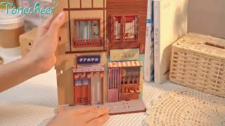 Miniaturowy domek Book Nook  Japoński sklepik  składanie