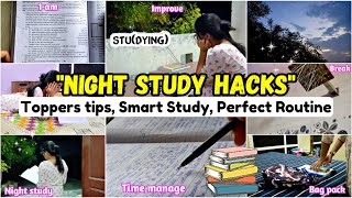 How to STUDY at NIGHT with full Concentration/Night Study Hacks