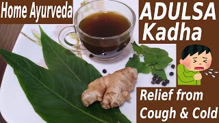 Adulsa | Cough Syrup  | Home Remedies | Home Ayurveda | Adulsa Kadha | Vasa Kadha | Cold Remedy