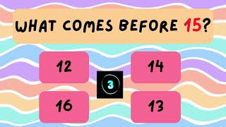 Before and After numbers | In between numbers | Quiz Time | Math Quiz for kids| Quiz Mania screenshot 5