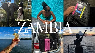 ZAMBIA VLOG  | victoria falls, luxury hotel, creators connect, safari, zambezi cruise + more!! ✨
