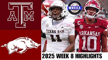 #4 Texas A&M vs Arkansas | Week 8 | 2025 College Football Highlights