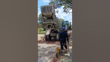 Self Loading Concrete Mixer for Fixing Roads in Indonesia! 🚧💪
