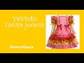 VESTIDO FESTA JUNINA BEBÊ VERMELHO - AMARELO