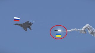 การโจมตีของกองทัพยูเครนอย่างโหดเหี้ยม! ขีปนาวุธทำลาย Mig-29 ของรัสเซียกลางอากาศ