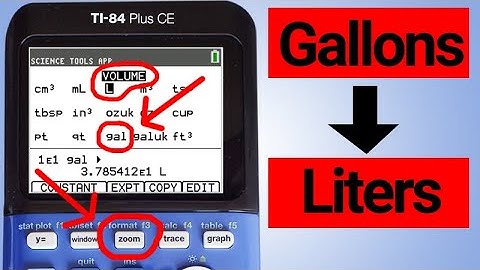 TI 84 Plus CE. How to Convert Volume. From Gallons to Liters. Units of Measure.