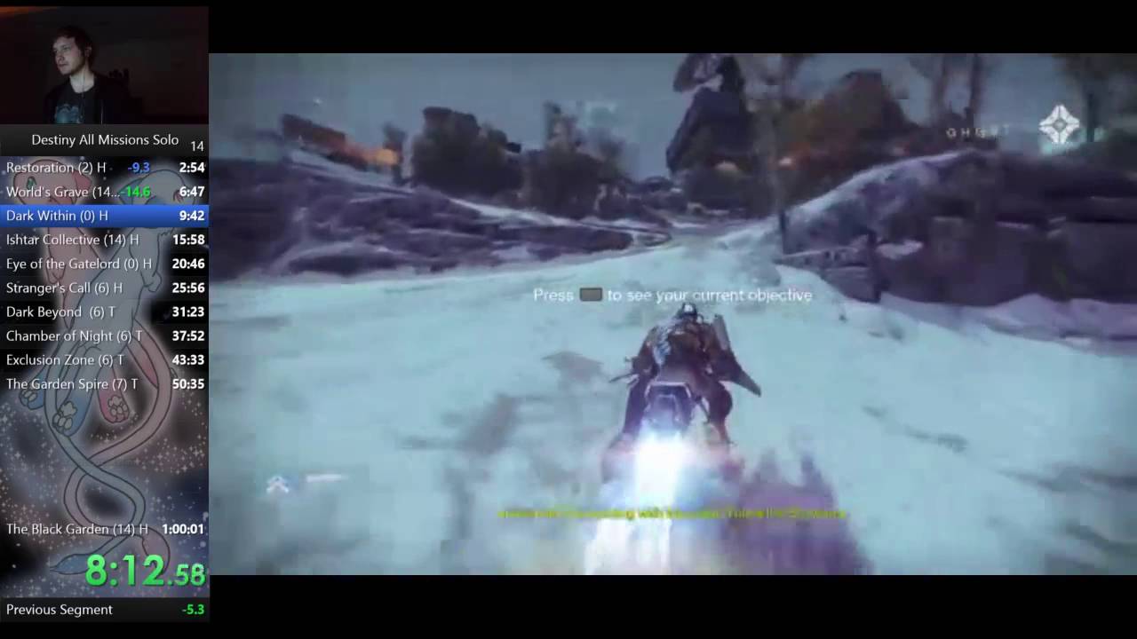 Destiny All Story Missions Solo World Record 