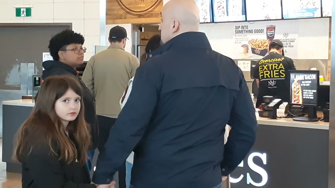 Some ordering your food to eat for people at Sherway Gardens Mall
