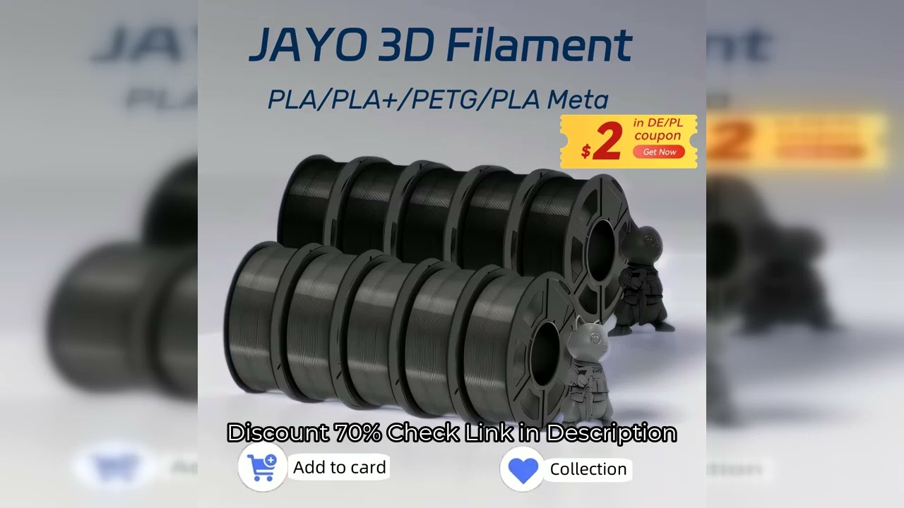 JAYO 3D Printer PLA/PLA Meta/PETG/PLA PLUS/PLA Matte Filament 1.75mm 10 Rolls 3D Printing Materials
