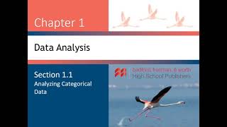 1.1 Analyzing Categorical Data
