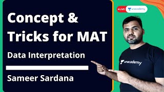 MAT 2021 | Concept & Tricks for MAT | Data Interpretation | Sameer Sardana