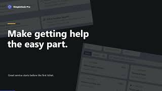 Great Service Starts Before the First Ticket | SimpleDesk Pro Webinar Nov 3rd