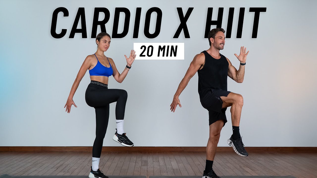 20-минутная кардио-тренировка высокой интенсивности — стоя — всё тело, без оборудования, без повт...