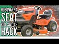 Husqvarna Riding Mower Seat Safety Kill Switch Modification ||Super Simple||No Wiring Necessary||
