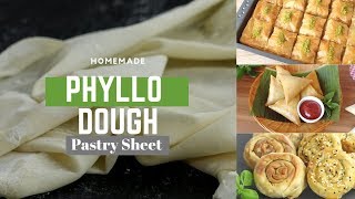 Easy Homemade Filo or Phyllo Dough Recipe, Pastry sheet Recipe by Cooking Mate screenshot 1
