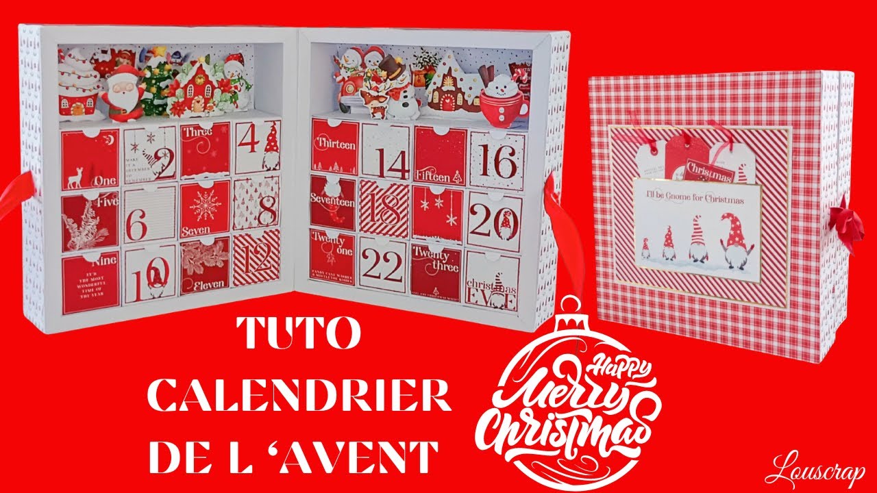 Calendrier de l'avent TUTO  advent calendar #scapbooking #scrapbook #calendrierdelavent