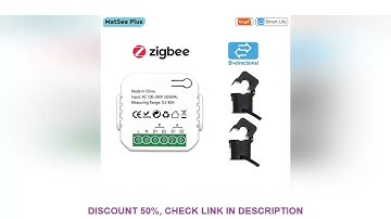 Tuya Smart ZigBee Energy Meter Bidirection 1 2 Channel with Current Transformer Clamp App Monitor Po