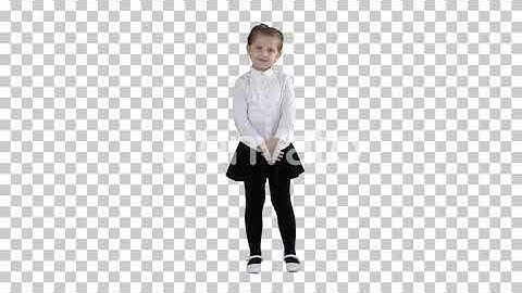 Little Girl Posing in Different Poses, Alpha Channel | Stock Footage - Envato elements