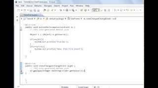 Java programming part 69 GUI : JSlider Component and ChangeListener listening Slider Events