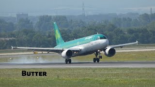 Nice & Smooth 👌 | Aer Lingus Airbus A320 landing at Vienna airport