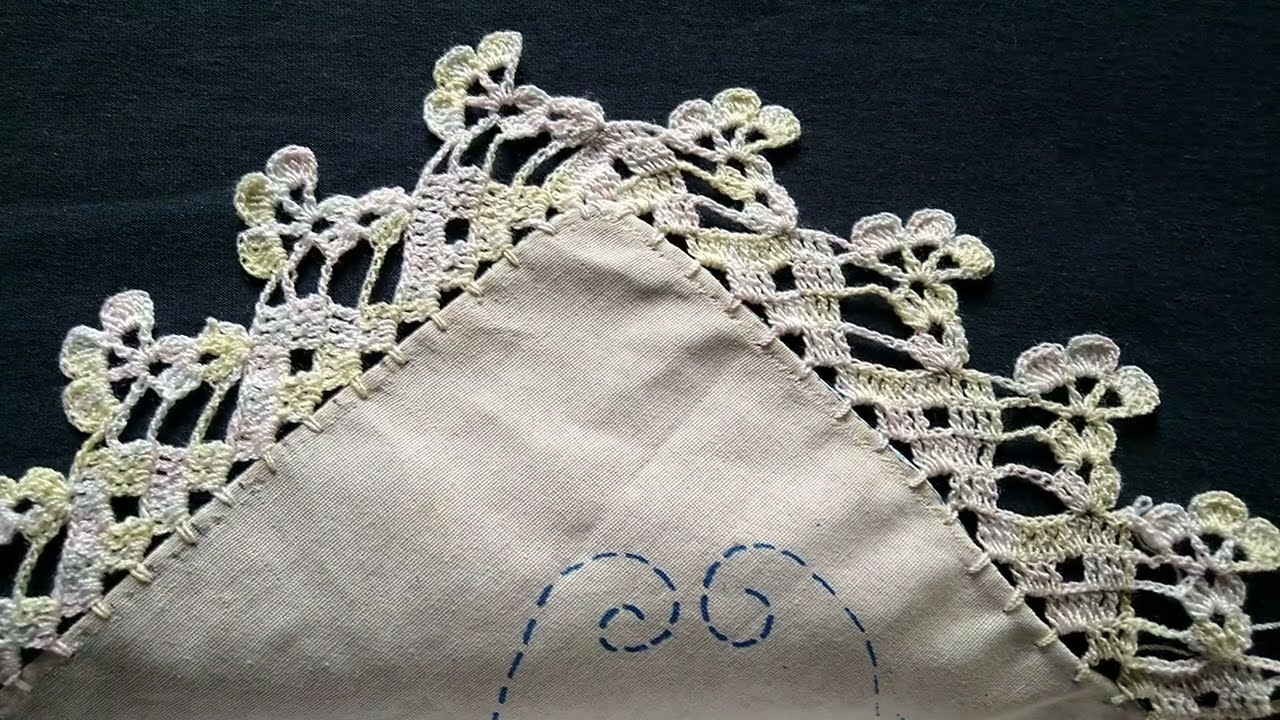 Orilla para servilletas num 817 super fácil.#fypage #crochet #parati #tutorial #arte #videos