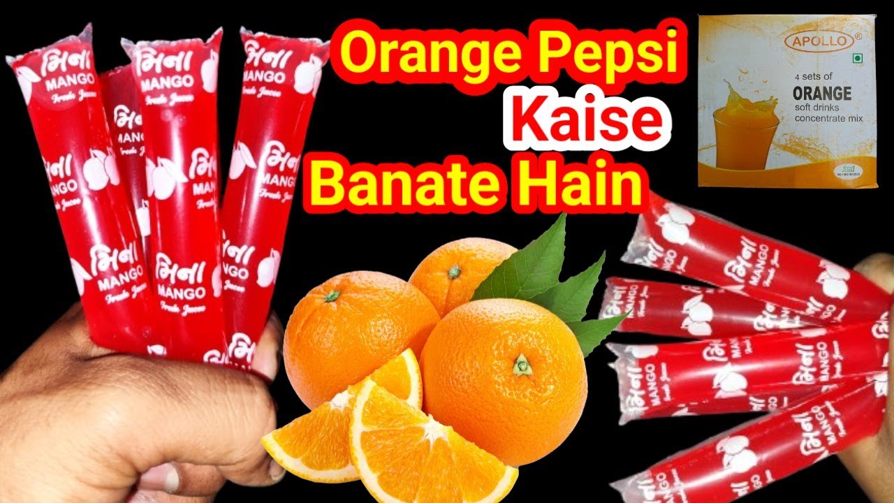 orange pepsi kaise banate hain//orange ice candy recipe 