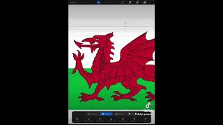Procreate Flag/Map combo tutorial - #shorts