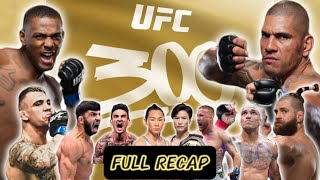 UFC 300 Full Card Recap and Prediction Results