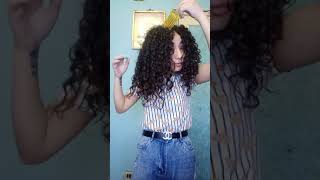 ازاي نعمل ڤوليوم للشعر الكيرلي بسهولة جدا / how to give volume to curly hair using hair pick