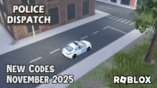 Roblox Dispatch: Police Simulator New Codes November 2025