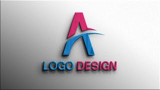 A Letter Logo Design || Create A Letter Logo Design Using Font and Pen Tool || Text Logo Design