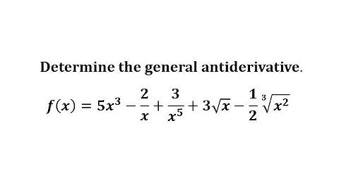 The General Antiderivative of a Polynomial Function (Radicals)