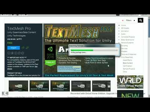 textmeshpro install