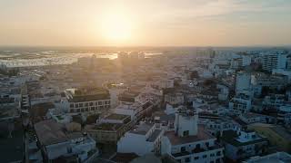 Stunning 4K Aerial Drone Footage of Faro City Algarve - Exploring Downtown Faro from Above