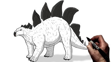 How To Draw Stegosaurus | Step By Step | Jurassic World