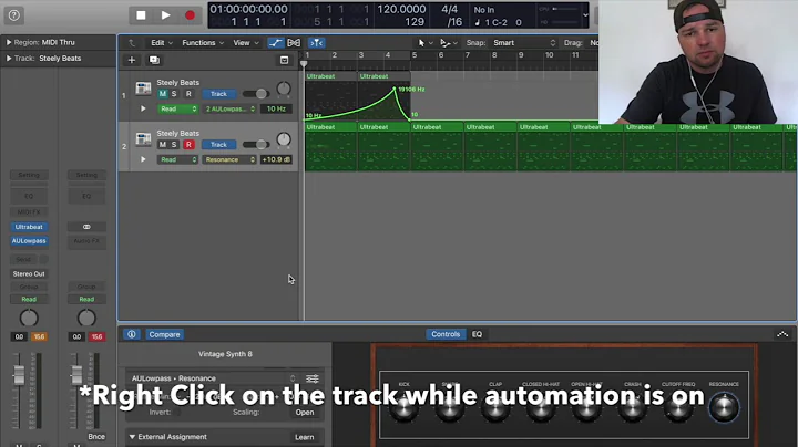 How To Use The Native Low Pass Filter In Logic Pro X - Part 2 - Automation