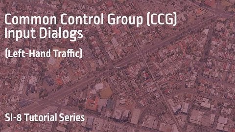 Common Control Group (CCG) Input Dialogs (Left-Hand Traffic)/ SIDRA INTERSECTION 8