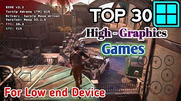 TOP 30 Best High Graphics Winlator Games | (Low+Middle) Device